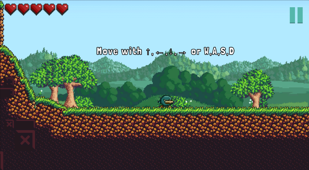 BirdieFall Screenshot - Movement tutorial