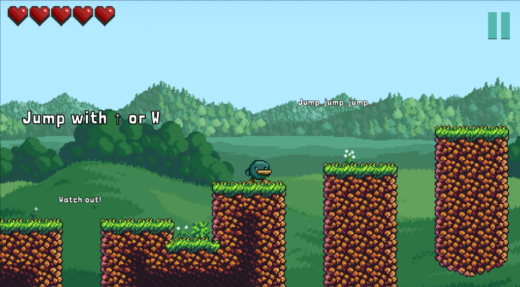 BirdieFall Screenshot - Jumping platforms